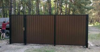 Купить распашные ворота из профнастила Новокуйбышевск, цена от 2739 руб.